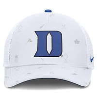 Unisex Nike  White Duke Blue Devils Country Club Golfin' Rise Trucker Adjustable Hat