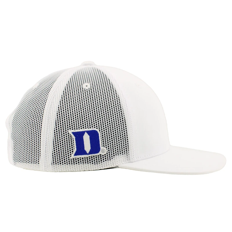 Casquette ajustable unisexe Zephyr White Duke Blue Devils 2025 ACC Women's Basketball Conference Tournament Champions Locker Room Trucker