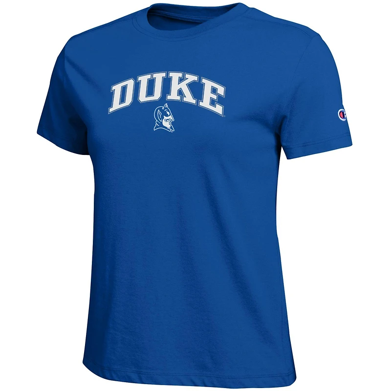 T-shirt à logo arqué Royal Duke Blue Devils pour femme