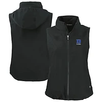 Gilet à capuche entièrement zippé et recyclé pour femme Cutter & Buck Black Duke Blue Devils Charter Eco