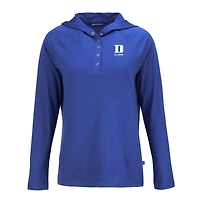 Women's Cutter & Buck Blue Duke Devils Coastline Epic Comfort Eco Recycled Quarter-Snap Hoodie Top