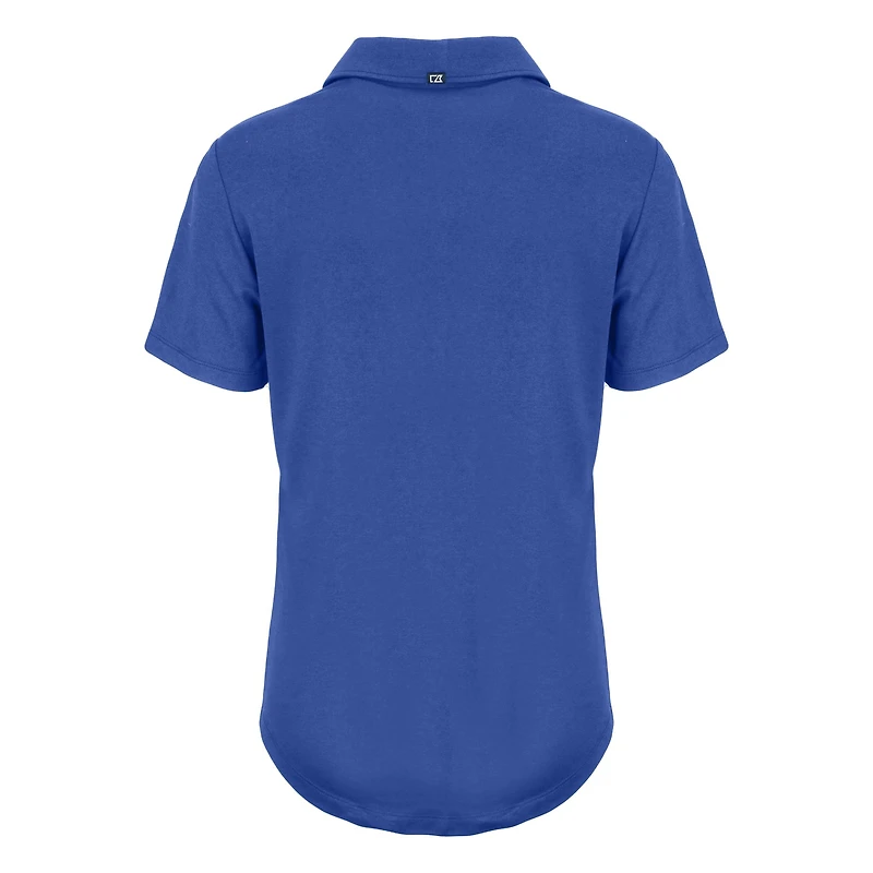 Polo recyclé pour femme Cutter & Buck Blue Duke Devils Coastline Epic Comfort
