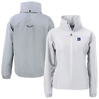 Women's Cutter & Buck  Gray Duke Blue Devils Charter Eco Recycled Full-Zip Jacket