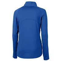 Women's Cutter & Buck Royal Duke Blue Devils DryTec Adapt Eco Knit Stretch Recycled Raglan Half-Zip Top