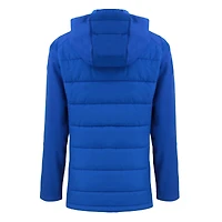 Veste à capuche entièrement zippée et recyclée Cutter & Buck Royal Duke Blue Devils Evoke Hybrid Eco Softshell pour femme