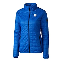 Women's Cutter & Buck  Royal Duke Blue Devils Rainier PrimaLoft® Eco Insulated Full-Zip Hoodie Puffer Jacket