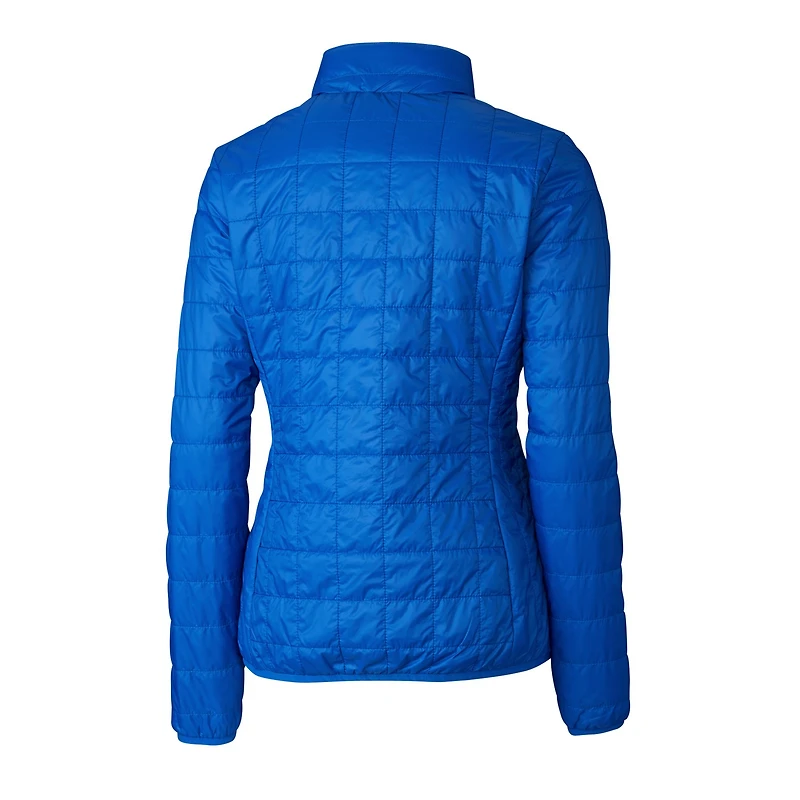 Women's Cutter & Buck  Royal Duke Blue Devils Rainier PrimaLoft® Eco Insulated Full-Zip Hoodie Puffer Jacket