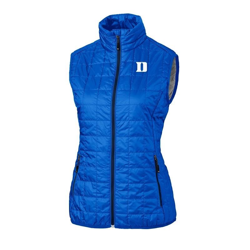 Women's Cutter & Buck  Royal Duke Blue Devils Rainier PrimaLoft® Eco Insulated Full-Zip Puffer Vest