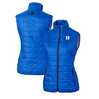 Women's Cutter & Buck  Royal Duke Blue Devils Rainier PrimaLoft® Eco Insulated Full-Zip Puffer Vest