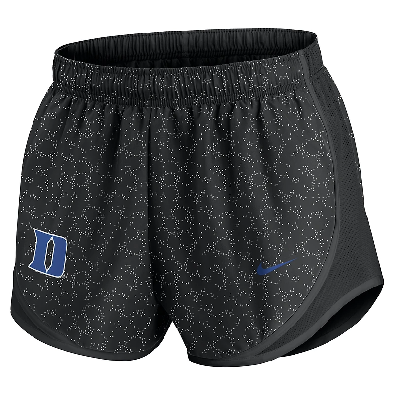 Women's Nike Black Duke Blue Devils Tempo Pattern Dri-FIT Shorts