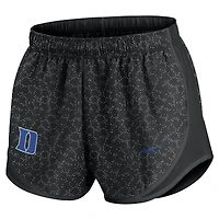 Women's Nike Black Duke Blue Devils Tempo Pattern Dri-FIT Shorts