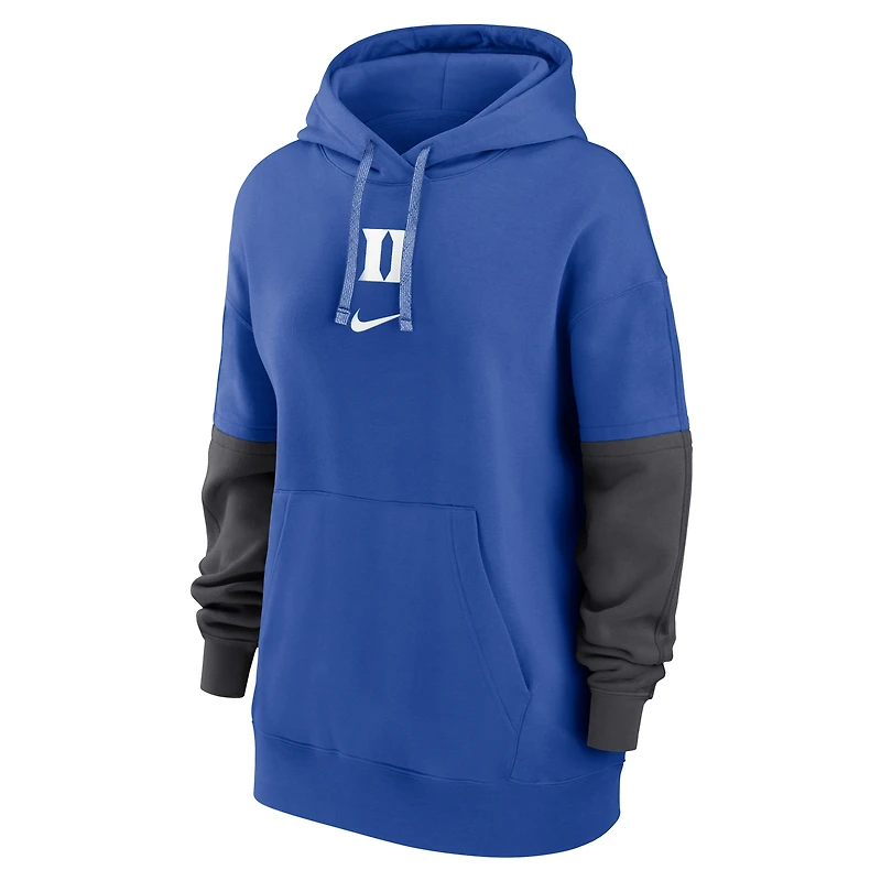 Sweat à capuche Nike Royal Duke Blue Devils 2024 Sideline Essential pour femme