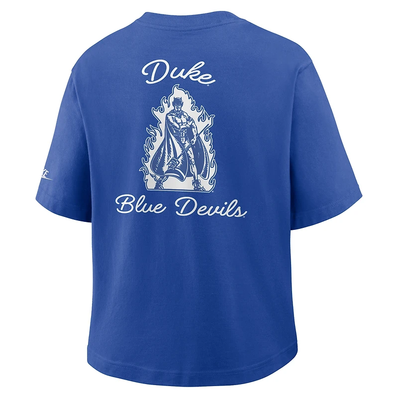Women's Nike  Royal Duke Blue Devils Legacy Pocket Boxy T-Shirt