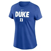 T-shirt Nike Royal Duke Blue Devils Local Ultimate Chant pour femme