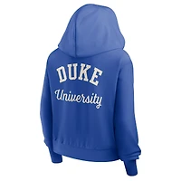 Women's Nike Royal Duke Blue Devils Mantra Cropped Full-Zip Hoodie
