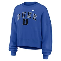 Sweat-shirt oversize Nike Royal Duke Blue Devils Phoenix Arch pour femme