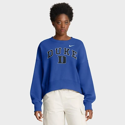 Sweat-shirt oversize Nike Royal Duke Blue Devils Phoenix Arch pour femme