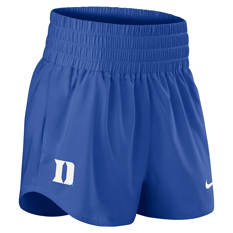 Short taille haute Nike Royal Duke Blue Devils Performance One Dri-FIT pour femme
