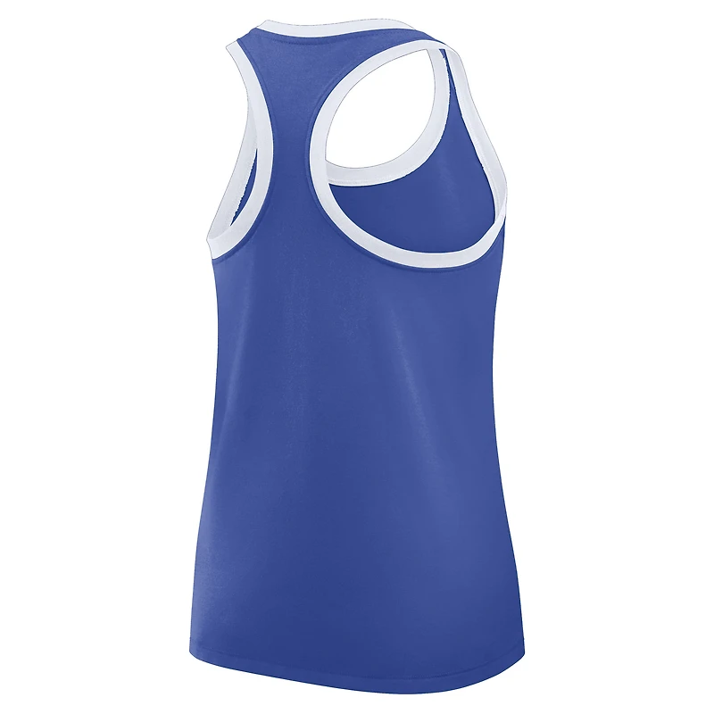 Women's Nike Royal Duke Blue Devils Primetime Tri-Blend Racerback Tank Top