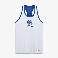 Women's Nike  White Duke Blue Devils Racerback Tank Top