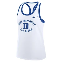 Women's Nike White Duke Blue Devils Uni Name Tri-Blend Dri-FIT Tank Top