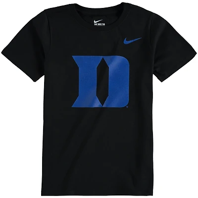 Youth Nike Black Duke Blue Devils Cotton Logo T-Shirt