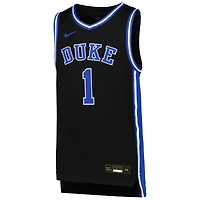 Youth Nike # 1 Black Duke Blue Devils Icon Replica Basketball Jersey