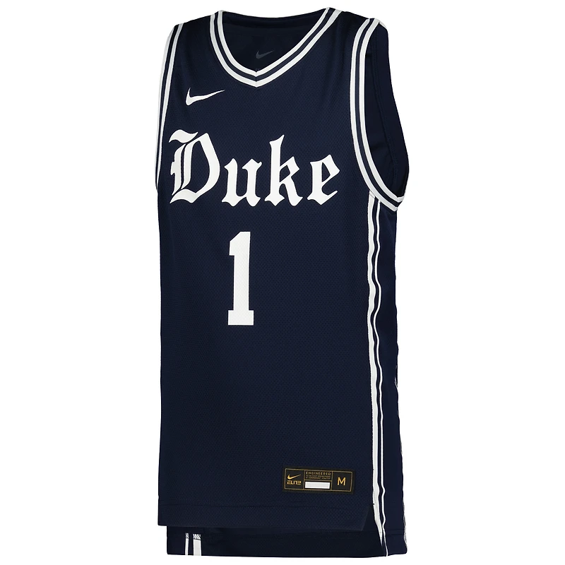 Maillot de basket-ball Nike #1 bleu marine Duke Blue Devils Icon Replica pour jeune