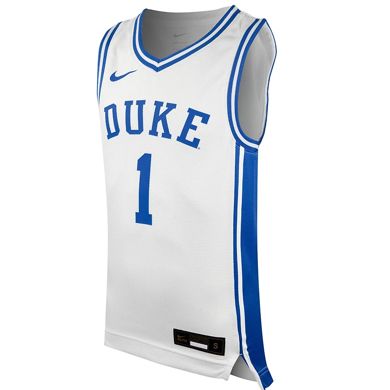 Youth Nike #1 White Duke Blue Devils Icon Replica Basketball Jersey