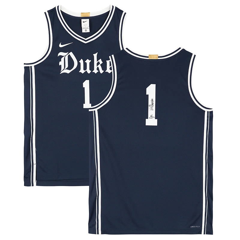Maillot authentique Nike en édition limitée dédicacé par Zion Williamson Duke Blue Devils