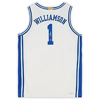 Maillot Nike Swingman blanc dédicacé Duke Blue Devils de Zion Williamson
