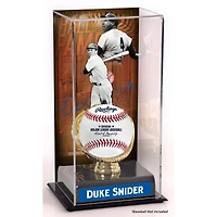 Vitrine d'exposition sublimée du Temple de la renommée des Dodgers de Los Angeles de Duke Snider avec image