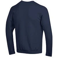 Men's Champion  Navy Duquesne Dukes Icon Logo Basketball Eco Powerblend Pullover Sweatshirt