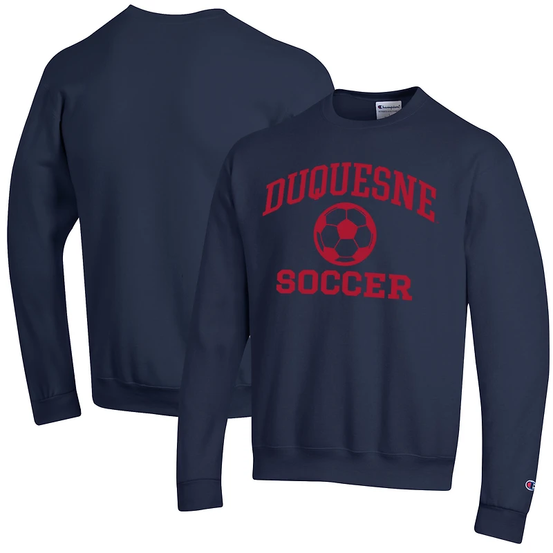 Sweat-shirt Champion bleu marine Duquesne Dukes Soccer Icon Powerblend pour homme