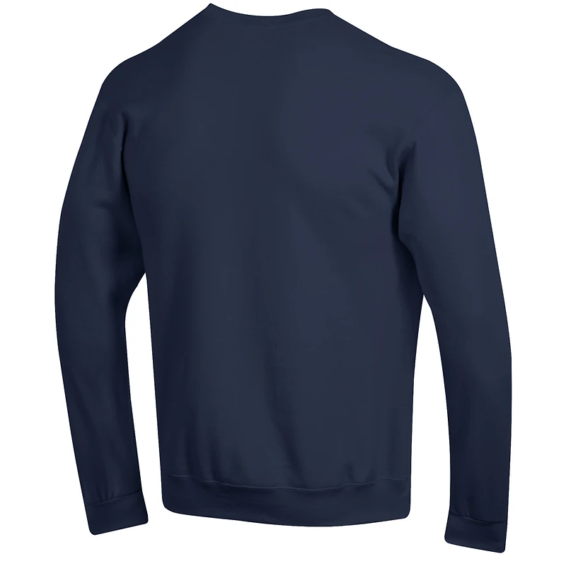 Men's Champion Navy Duquesne Dukes Soccer Icon Powerblend Pullover Sweatshirt