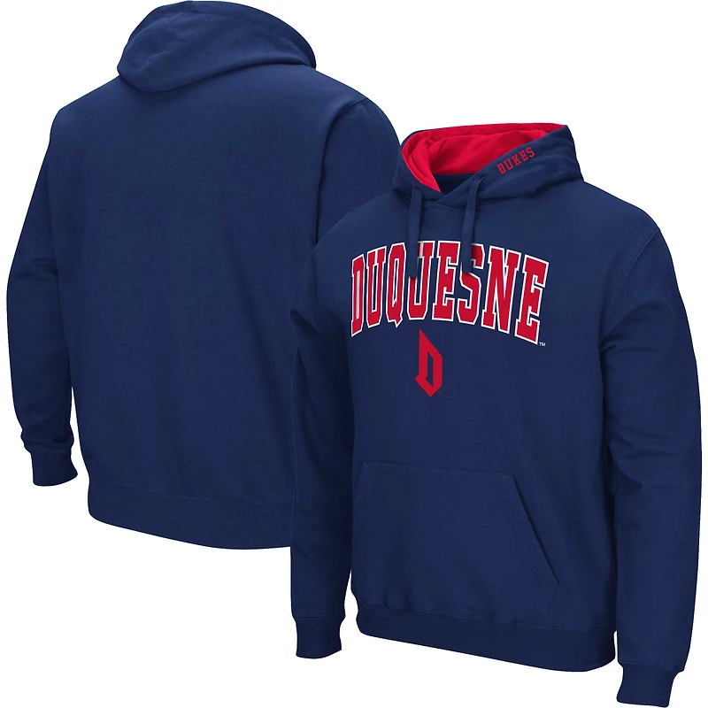 Men's Colosseum  Navy Duquesne Dukes Arch & Logo Hoodie