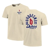 T-shirt crème pour homme avec motif mascotte des Dukes de Duquesne