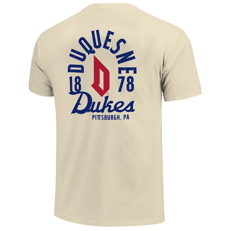 T-shirt crème pour homme avec motif mascotte des Dukes de Duquesne
