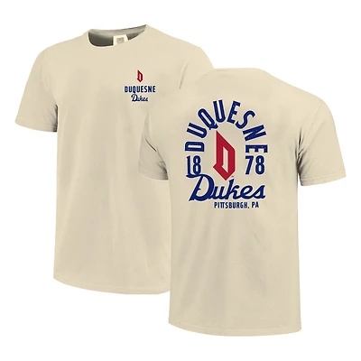 T-shirt crème pour homme avec motif mascotte des Dukes de Duquesne