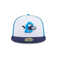 Casquette ajustée 59FIFTY pour homme New Era White Durham Bulls Theme Nights