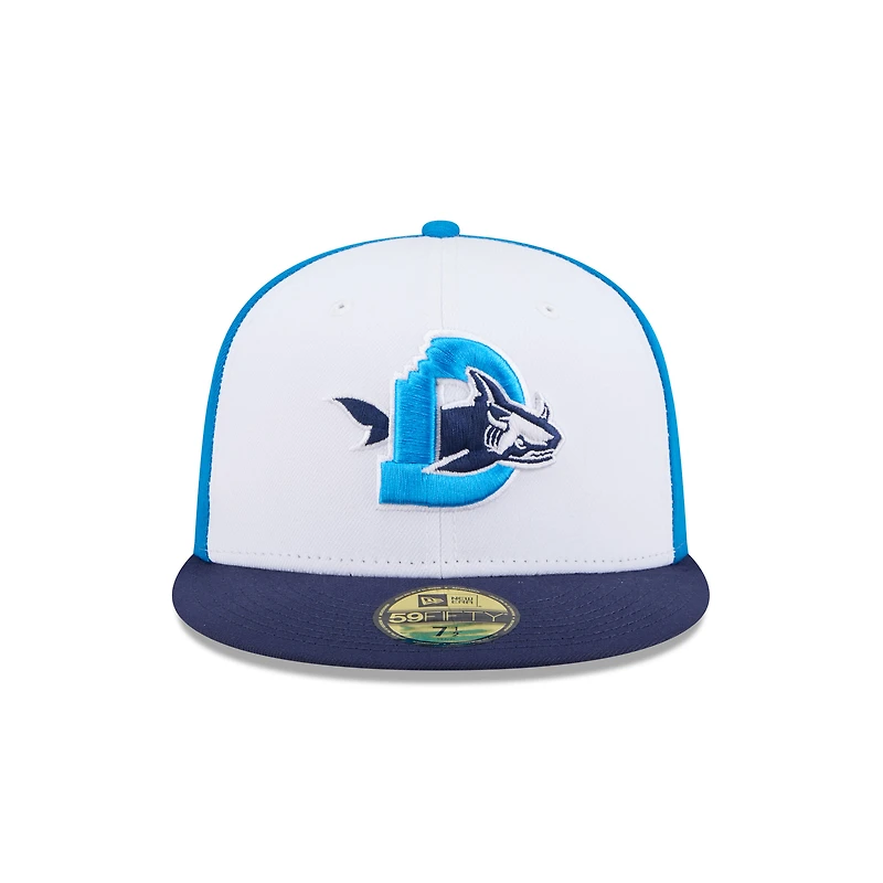 Casquette ajustée 59FIFTY pour homme New Era White Durham Bulls Theme Nights