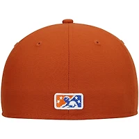 Men's New Era Orange Durham Bulls Authentic Collection Team Alternate 59FIFTY Fitted Hat