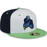 Men's New Era White/Green Durham Bulls Shower Shoes Theme Night 59FIFTY Fitted Hat