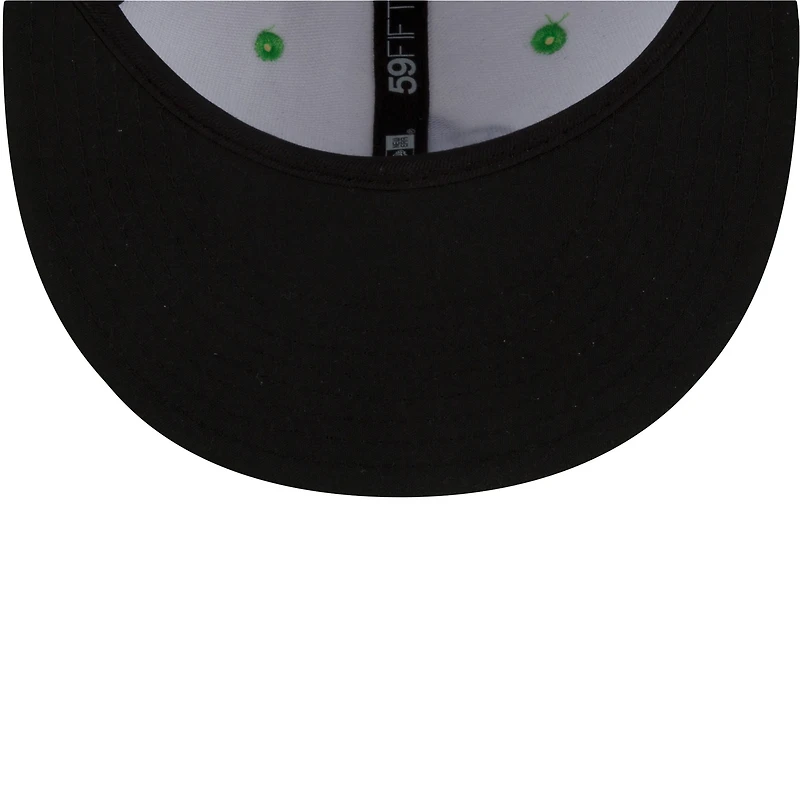 Men's New Era White/Green Durham Bulls Shower Shoes Theme Night 59FIFTY Fitted Hat