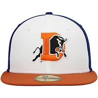 Men's New Era White Durham Bulls Authentic Collection Team Alternate 59FIFTY Fitted Hat