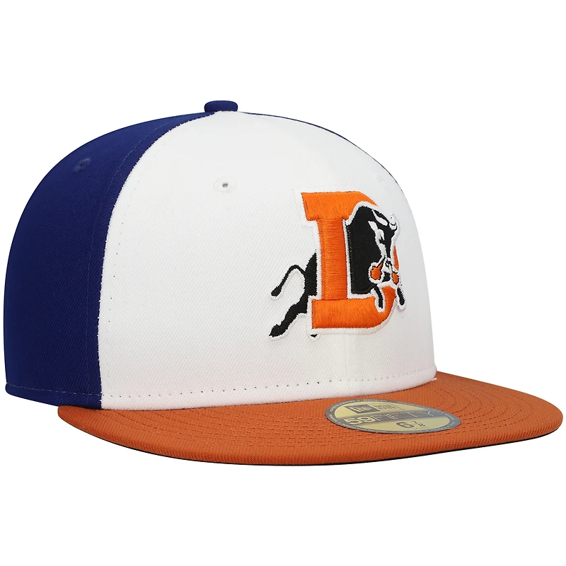 Men's New Era White Durham Bulls Authentic Collection Team Alternate 59FIFTY Fitted Hat