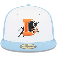 Casquette ajustée 59FIFTY pour homme Durham Bulls Theme Nights Lollygaggers New Era blanche