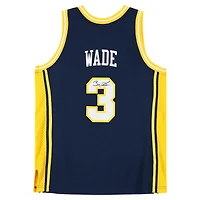 Dwyane Wade Navy Marquette Golden Eagles Autographed Mitchell & Ness 2002 Swingman Jersey