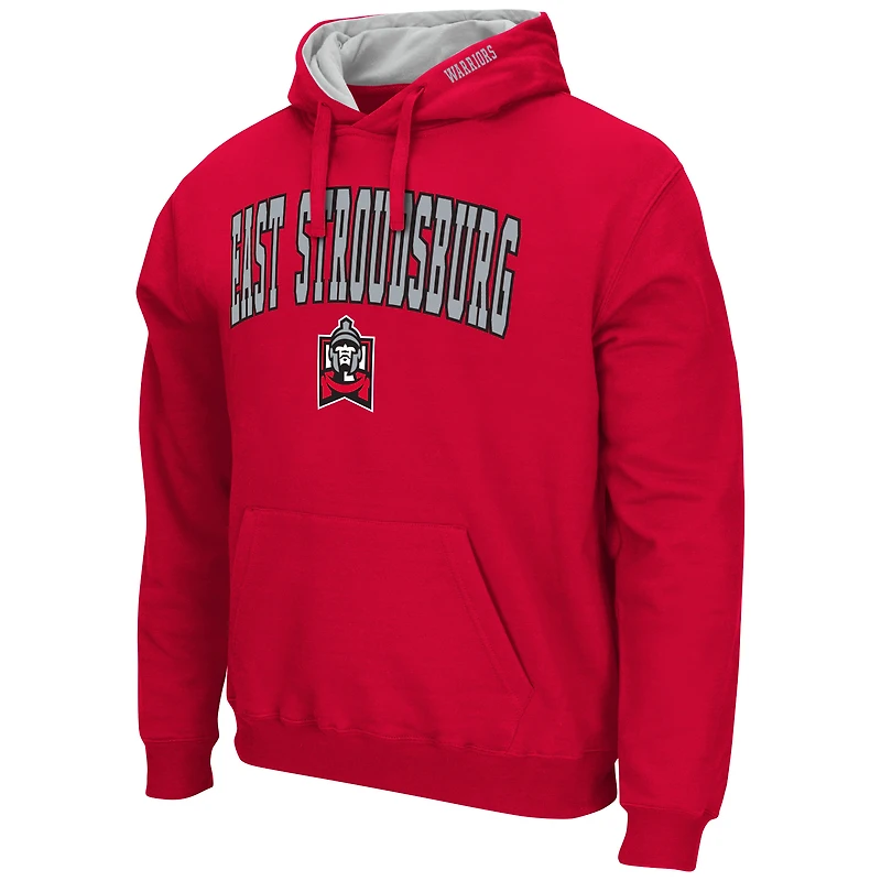 Men's Colosseum  Red East Stroudsburg Warriors Arch & Logo Hoodie