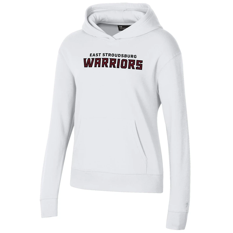 Women's Under Armour White East Stroudsburg Warriors All Day Pullover Hoodie